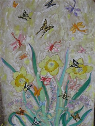 James Paul Brown: Garden Delight Butterflies and Daff