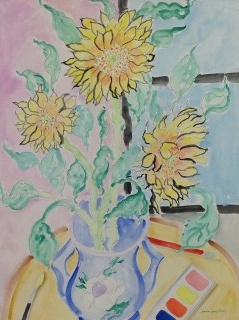 James Paul Brown: Sunflowers on My Table