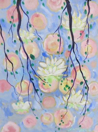 James Paul Brown: Water lilies, trees