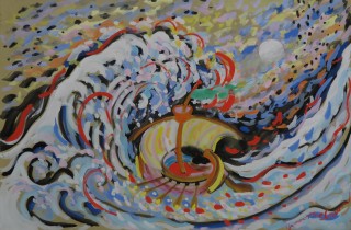 James Paul Brown: Viking ship in Tempest