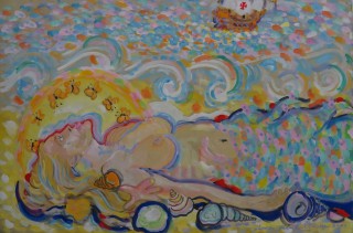 James Paul Brown: Woman on Beach, Shells Galleon