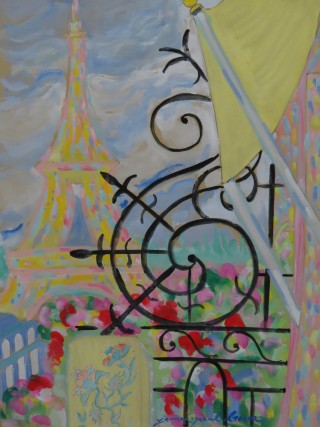 James Paul Brown: Eiffel Tower, Garden Window