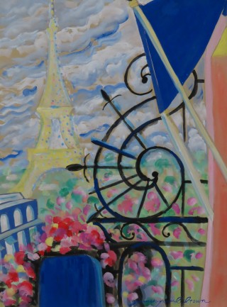 James Paul Brown: Eiffel Tower, Garden Window