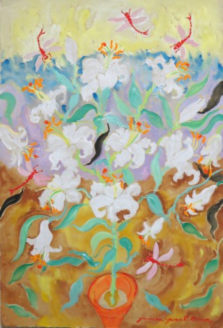 James Paul Brown: Dragonflies & Potted Orchid