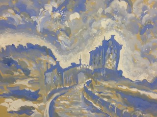 James Paul Brown: Hilltop Town in Winter