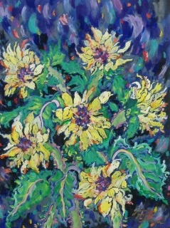 James Paul Brown: Sunflowers Purple