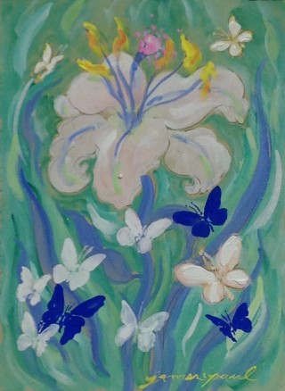 James Paul Brown: Lily and Butterflies I