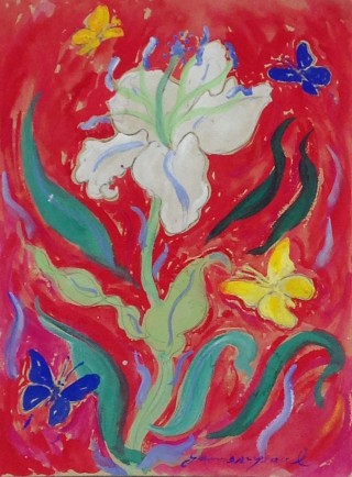 James Paul Brown: Lily and Butterflies II