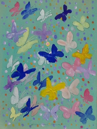 James Paul Brown: Butterflies on Green