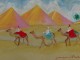 Three Pyramids and Camel Riders